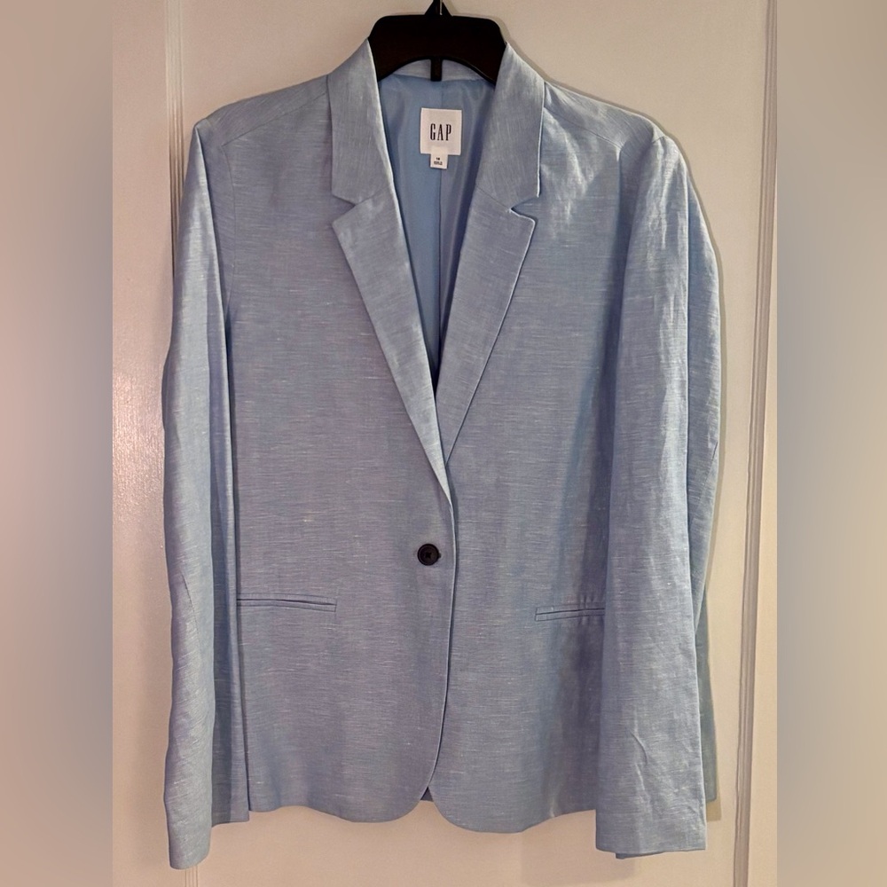 GAP Light Blue Summer Blazer Modern Fit for Women